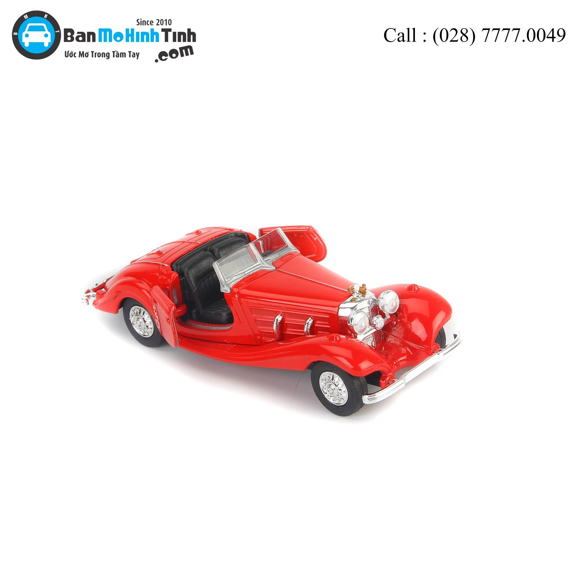 MÔ HÌNH MERCEDES-BENZ 500K TYP CONVERTIBLE RED 1:36 WELLY- 98879C