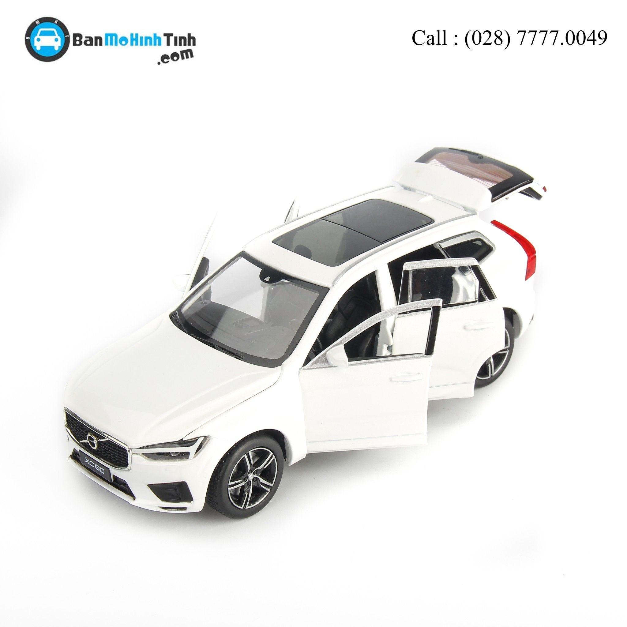 MÔ HÌNH VOLVO XC60 WHITE 1:32 JAKIECHAN-HIGH QUALITY