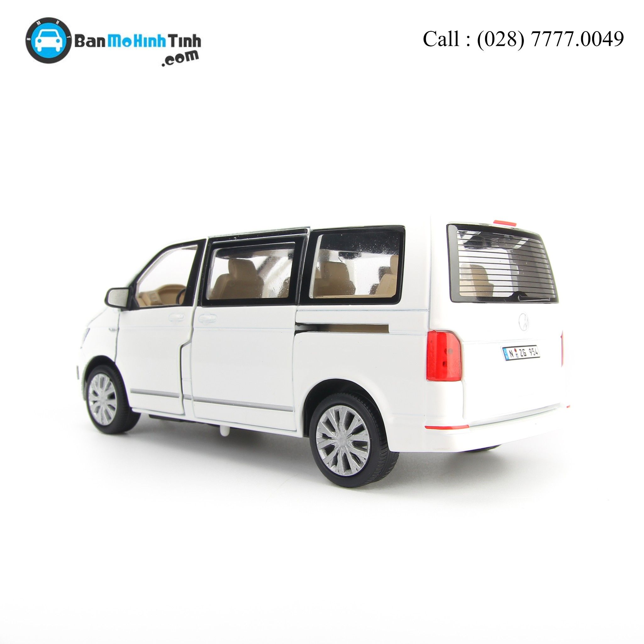 MÔ HÌNH VOLKSWAGEN MULTIVAN WHITE 1:32 DEALER