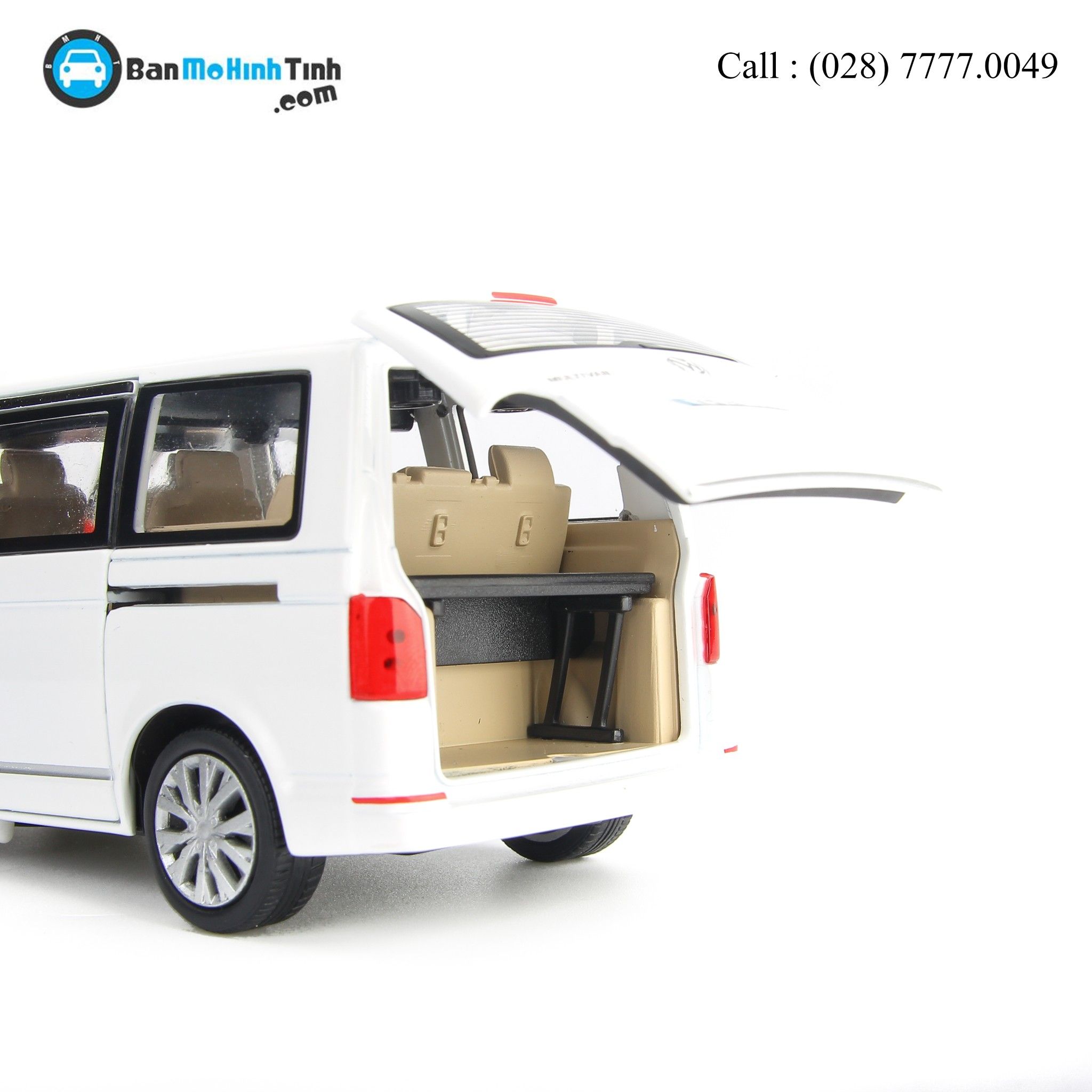 MÔ HÌNH VOLKSWAGEN MULTIVAN WHITE 1:32 DEALER
