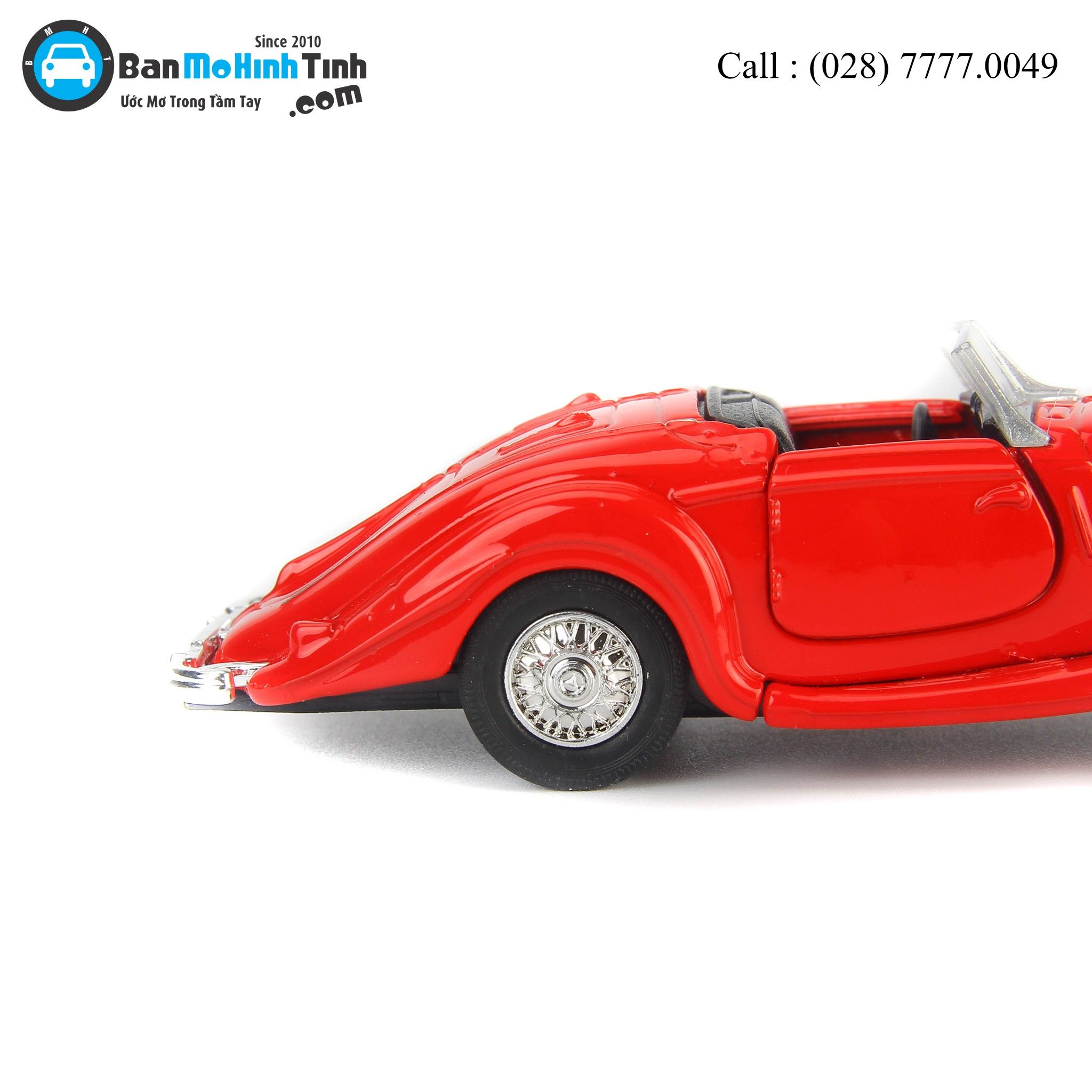 MÔ HÌNH MERCEDES-BENZ 500K TYP CONVERTIBLE RED 1:36 WELLY- 98879C
