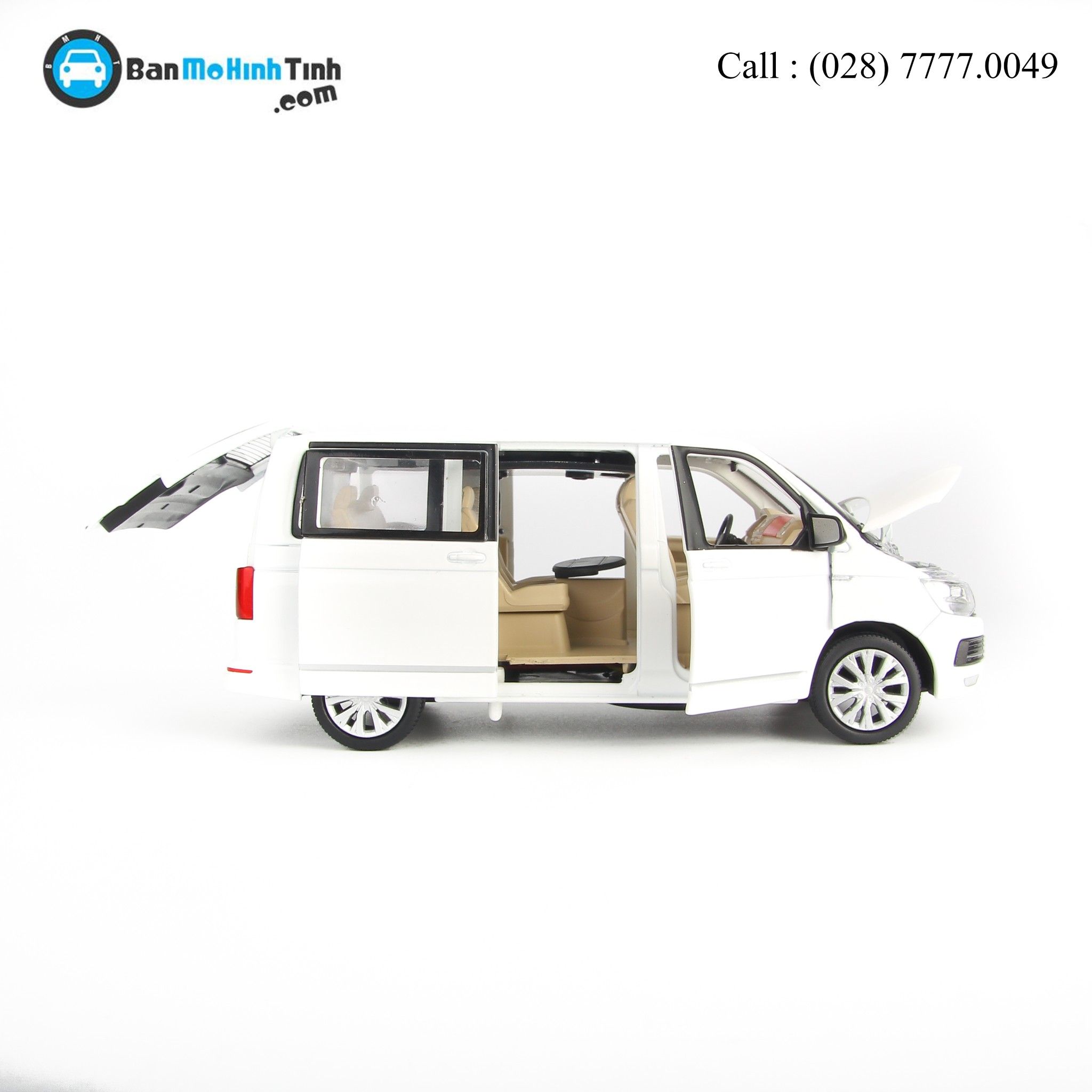 MÔ HÌNH VOLKSWAGEN MULTIVAN WHITE 1:32 DEALER