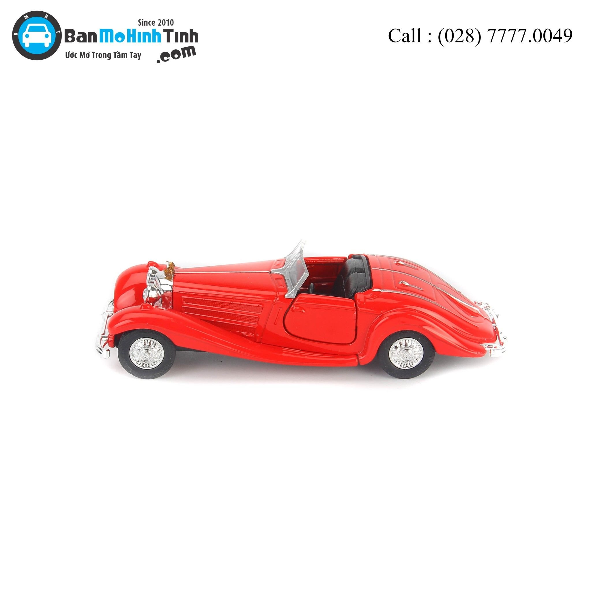 MÔ HÌNH MERCEDES-BENZ 500K TYP CONVERTIBLE RED 1:36 WELLY- 98879C