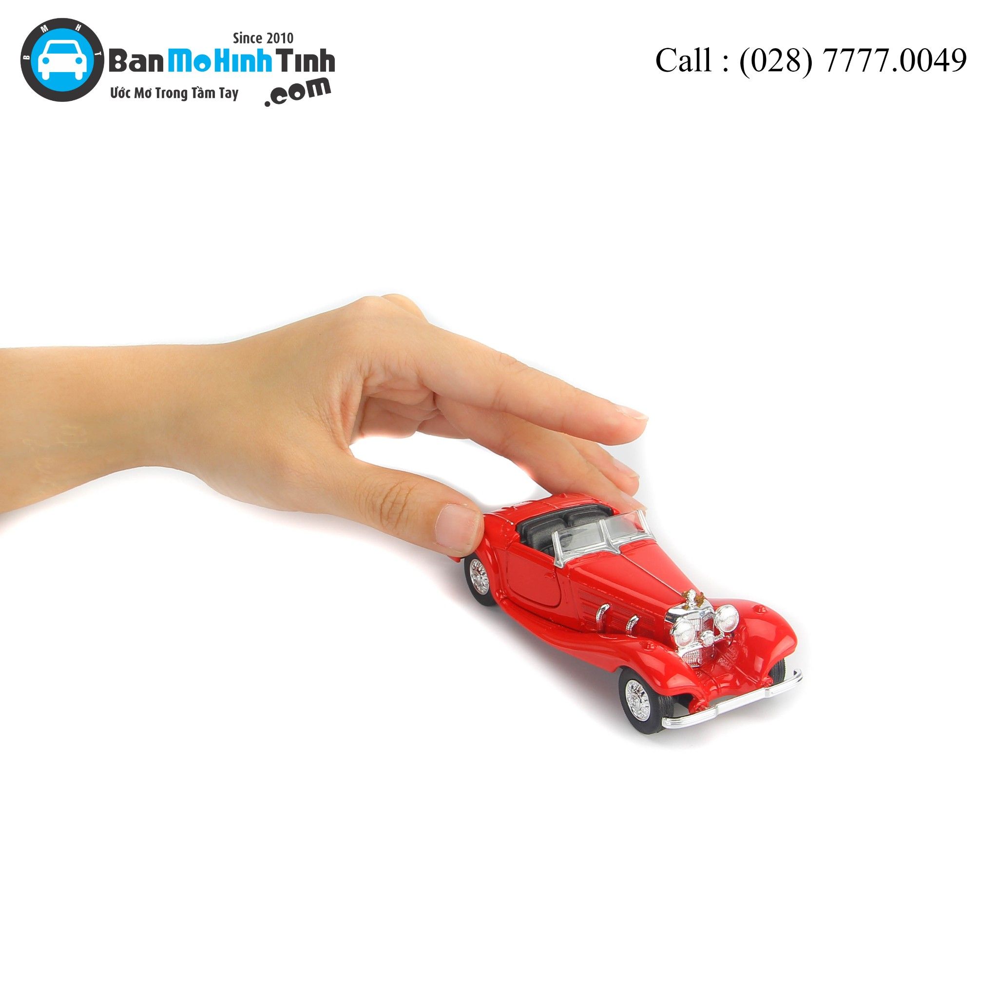 MÔ HÌNH MERCEDES-BENZ 500K TYP CONVERTIBLE RED 1:36 WELLY- 98879C