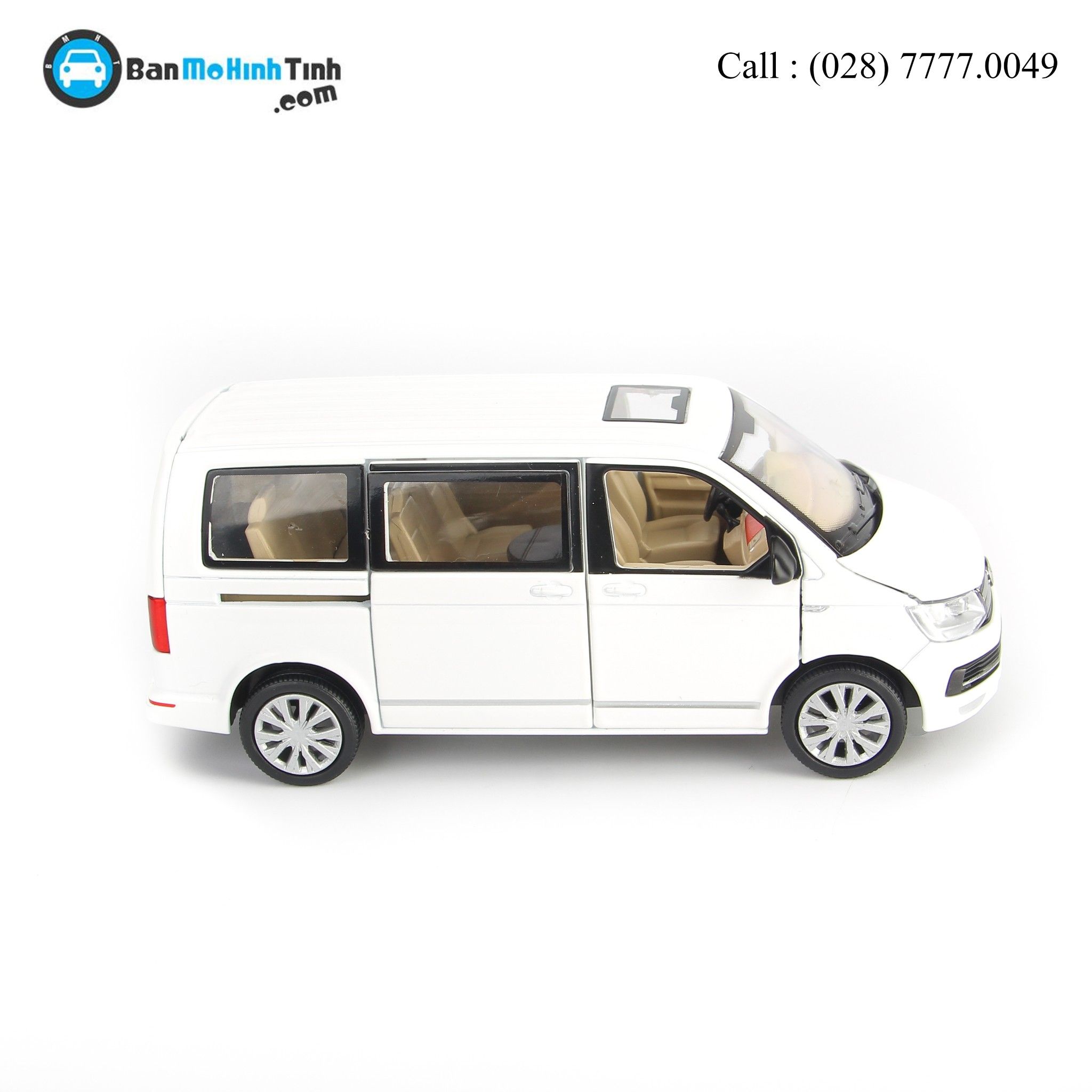 MÔ HÌNH VOLKSWAGEN MULTIVAN WHITE 1:32 DEALER