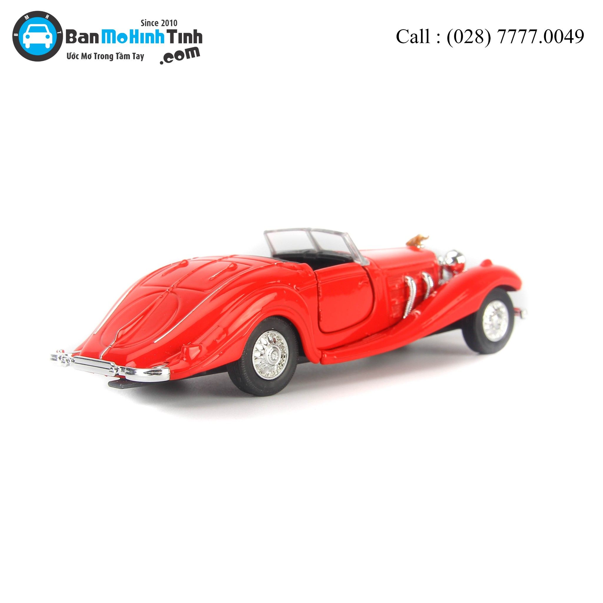 MÔ HÌNH MERCEDES-BENZ 500K TYP CONVERTIBLE RED 1:36 WELLY- 98879C