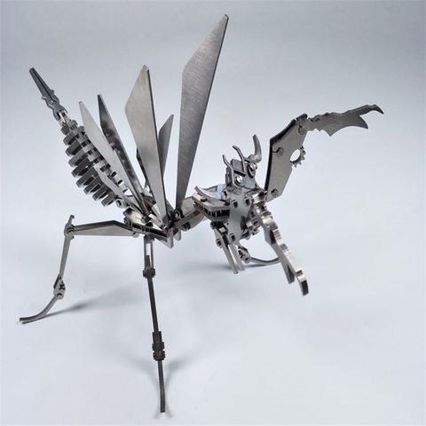 Mô hình kim loại lắp ráp 3D Praying Mantis (Bọ Ngựa) (Silver) - Steel Warcraft SW024
