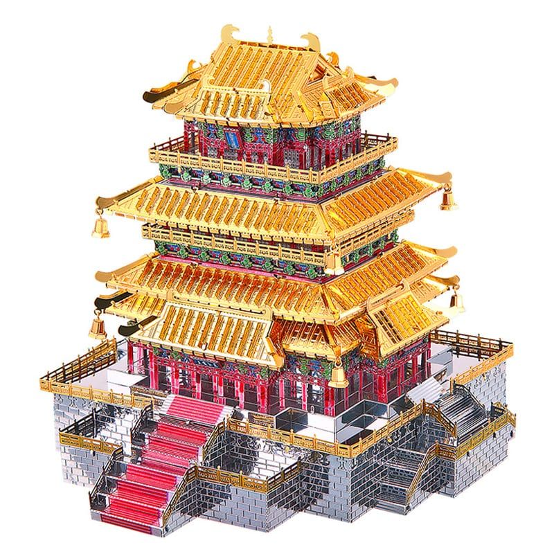 Mô hình kim loại lắp ráp 3D Guanque Tower (Lầu Quán Tước) (Mixed Color) - Piececool MP584
