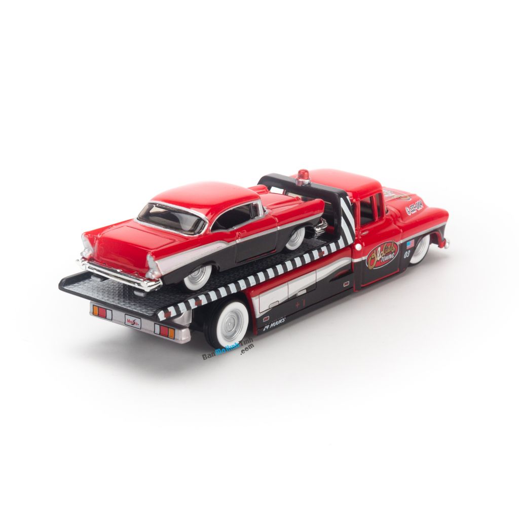 Mô hình xe Chevrolet Flatbed 1957 + Chevrolet Bel Air 1957 1:64 Maisto -20-07079+08079