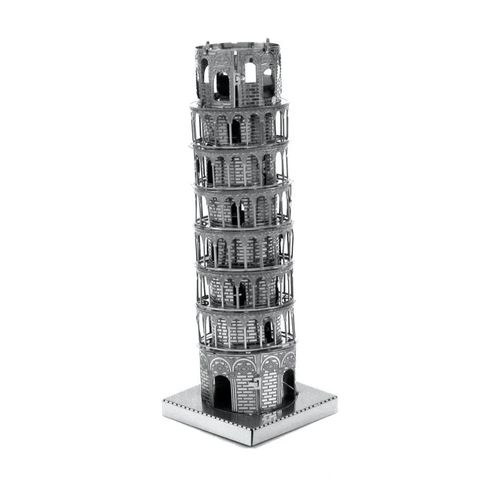 Mô hình kim loại lắp ráp 3D Leaning Tower Of Pisa (Tháp Nghiêng Pisa) (Silver) – Metal Works MP015