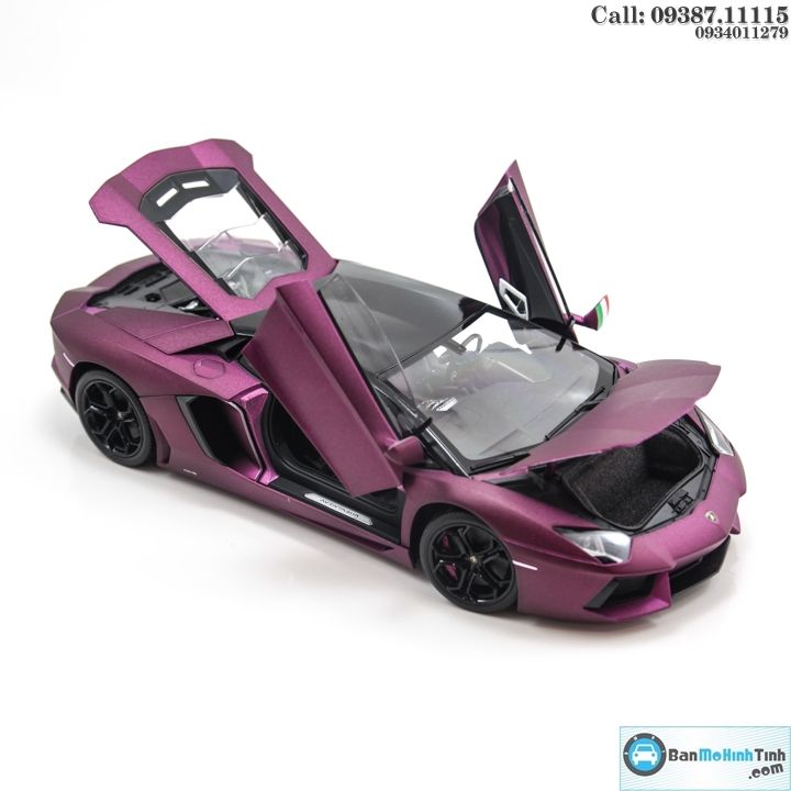 MÔ HÌNH LAMBORGHINI AVENTADOR LP700 PURPLE 1:18 WELLY-FX