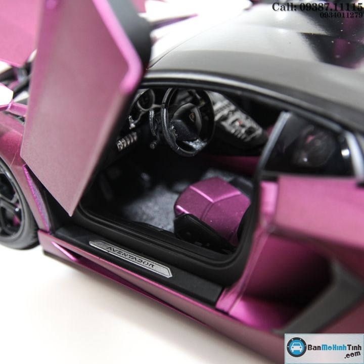MÔ HÌNH LAMBORGHINI AVENTADOR LP700 PURPLE 1:18 WELLY-FX