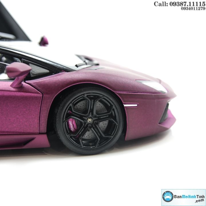 MÔ HÌNH LAMBORGHINI AVENTADOR LP700 PURPLE 1:18 WELLY-FX