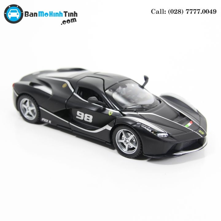 MÔ HÌNH FERRARI LAFERRARI FXX K NO.98 BLACK/ WHITE 1:32 DOUBLEHOUSES