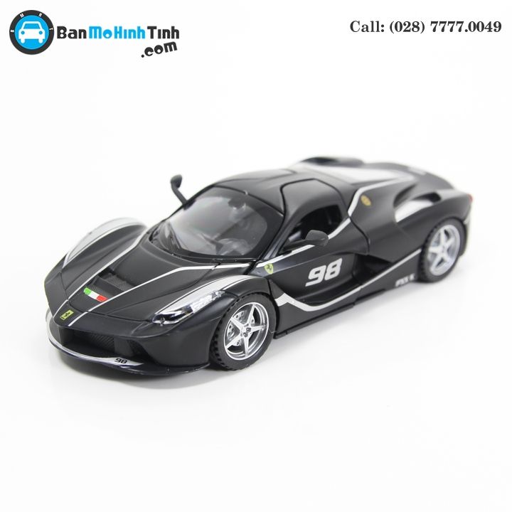 MÔ HÌNH FERRARI LAFERRARI FXX K NO.98 BLACK/ WHITE 1:32 DOUBLEHOUSES
