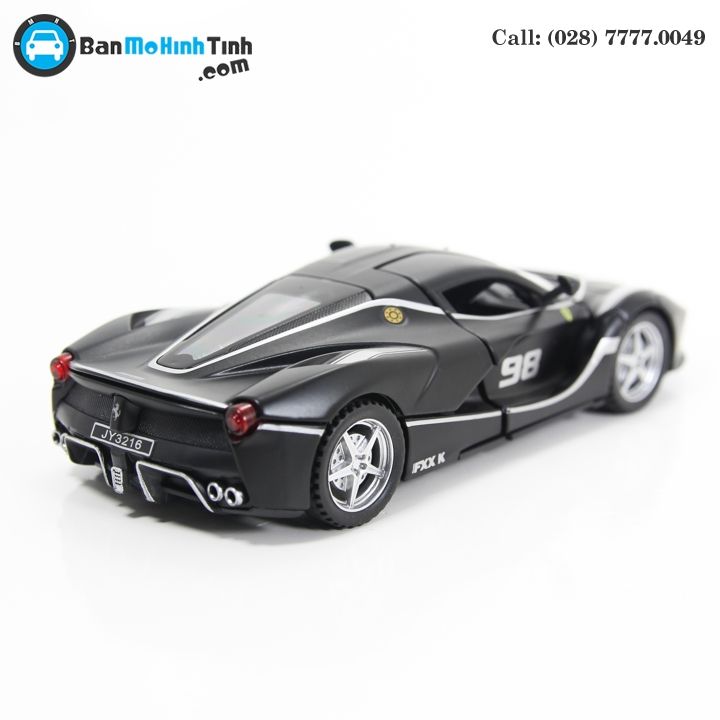 MÔ HÌNH FERRARI LAFERRARI FXX K NO.98 BLACK/ WHITE 1:32 DOUBLEHOUSES