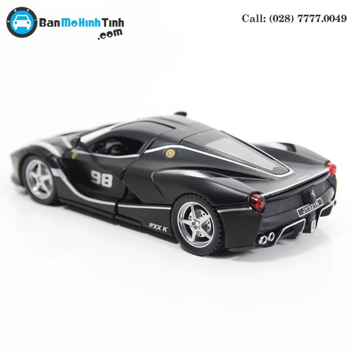 MÔ HÌNH FERRARI LAFERRARI FXX K NO.98 BLACK/ WHITE 1:32 DOUBLEHOUSES