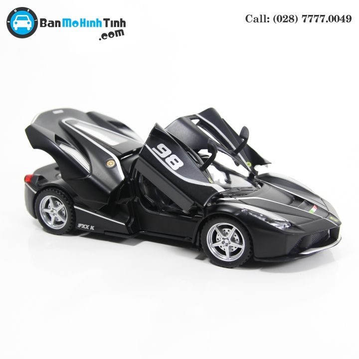 MÔ HÌNH FERRARI LAFERRARI FXX K NO.98 BLACK/ WHITE 1:32 DOUBLEHOUSES