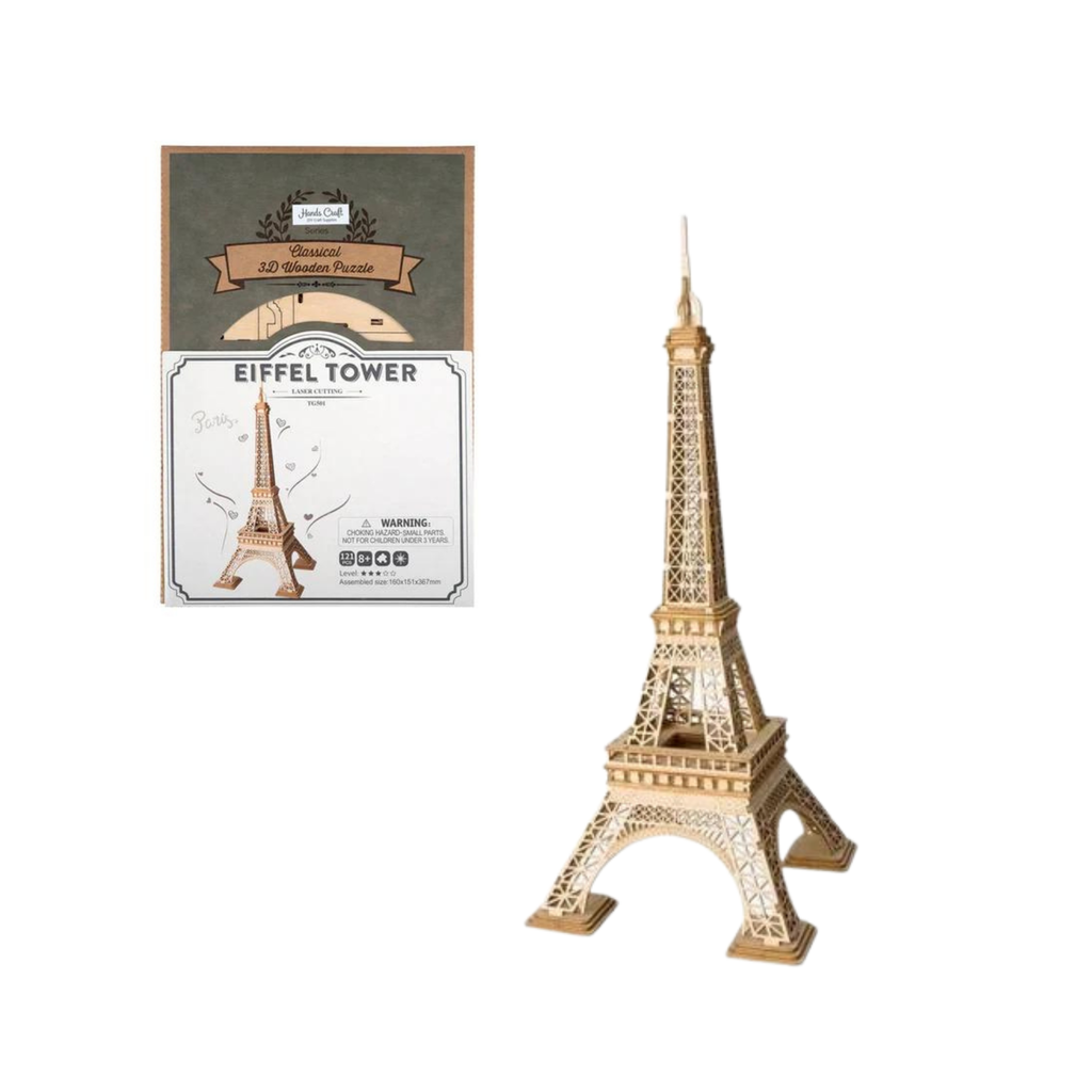 Mô hình gỗ lắp ráp 3D Eiffel Tower (Tháp Eiffel) (Wood Color) - Robotime TG501 - WP056