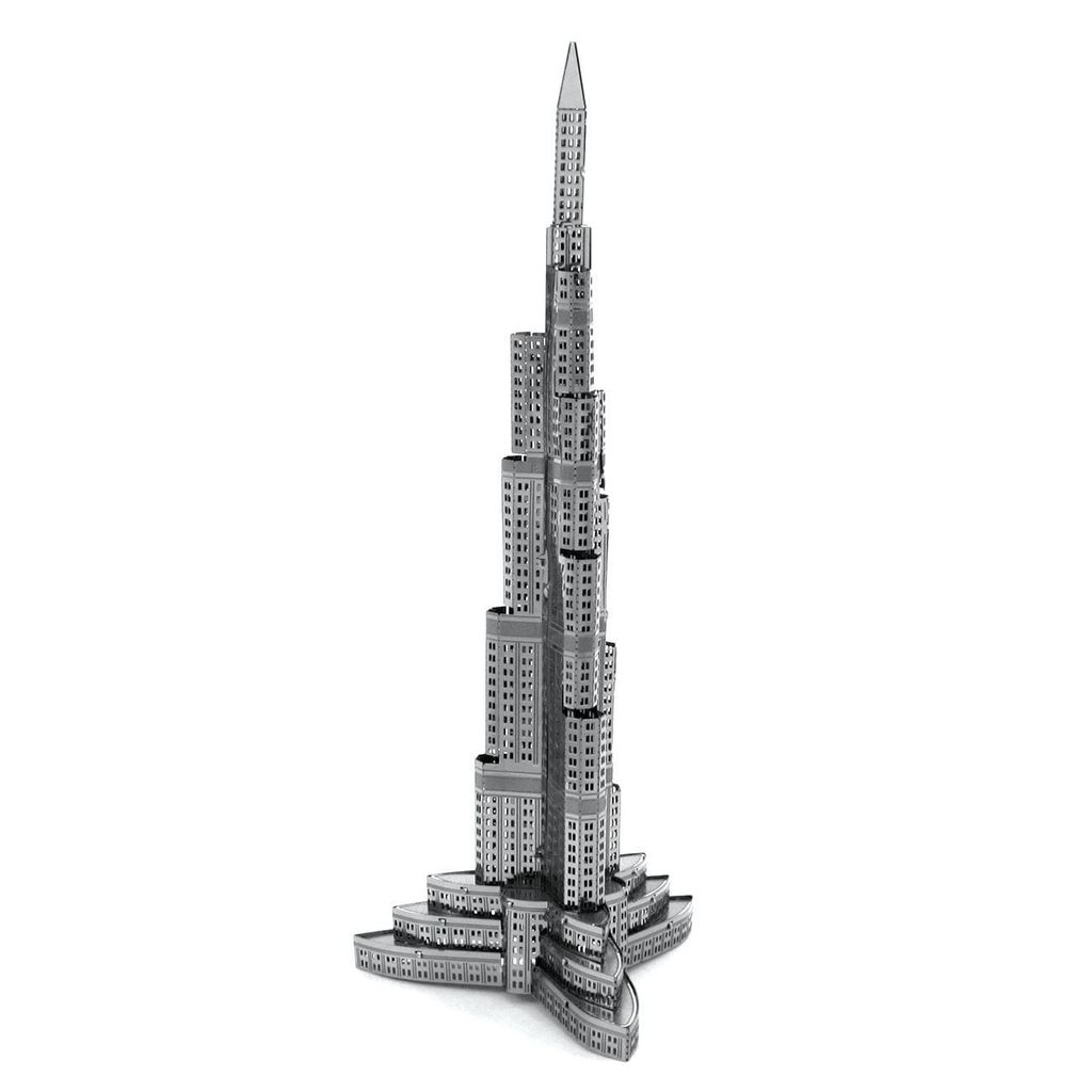 Mô hình kim loại lắp ráp 3D Burj Khalifa (Silver) – Metal Mosaic MP887