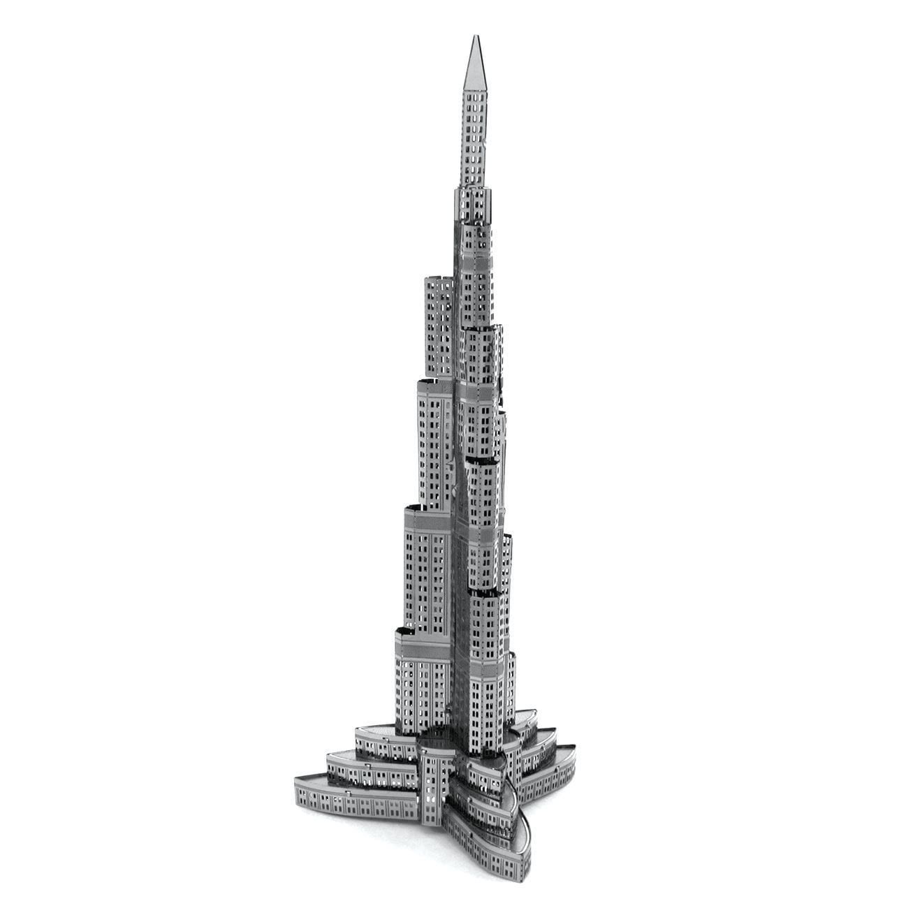 Mô Hình Kim Loại Lắp Ráp 3D Burj Khalifa (Silver) – Metal Works MP001