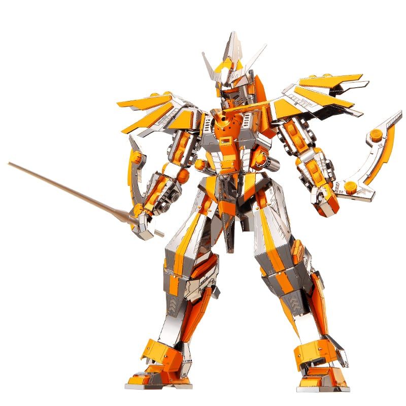 Mô hình kim loại lắp ráp 3D Crescent Blade Armor (Robot Ánh Trăng) (Silver, Orange, White) – Piececool MP471