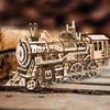 Mô hình gỗ lắp ráp 3D Steam Locomotive (Đầu Máy Xe Lửa Hơi Nước) (Wood Color) - Robotime LK701 - WP001