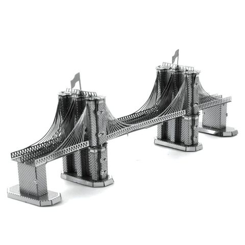 Mô hình kim loại lắp ráp 3D Brooklyn Bridge (Cầu Brooklyn) (Silver) – Metal Works MP008