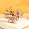 Mô hình gỗ lắp ráp 3D The Sailing Ship (Tàu Buồm) (Wood Color) - Robotime TG305 - WP138-2