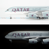  Mô hình máy bay lắp ráp có đèn led Qatar Airways Airbus A380 47cm Everfly 