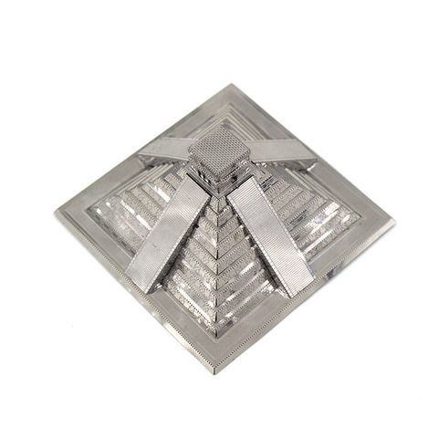 Mô hình kim loại lắp ráp 3D Maya Pyramid (Kim Tự Tháp Maya) (Silver) – Metal Works MP082