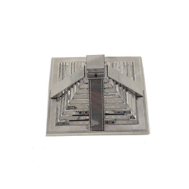Mô hình kim loại lắp ráp 3D Maya Pyramid (Kim Tự Tháp Maya) (Silver) – Metal Works MP082