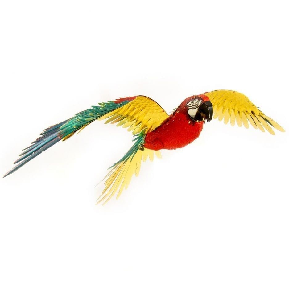 Mô Hình Kim Loại Lắp Ráp 3D Scarlet Macaw (Vẹt Macaw) (Red, Gold, Blue, Green) - Piececool MP748