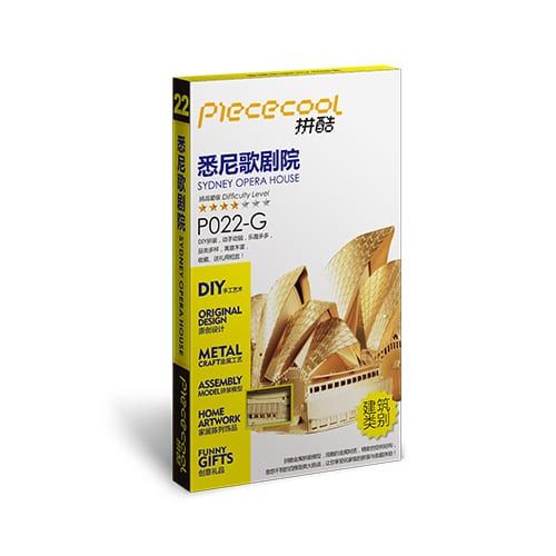 Mô Hình Kim Loại Lắp Ráp 3D Sydney Opera House (Nhà Hát Con Sò) (Gold) – Piececool MP092