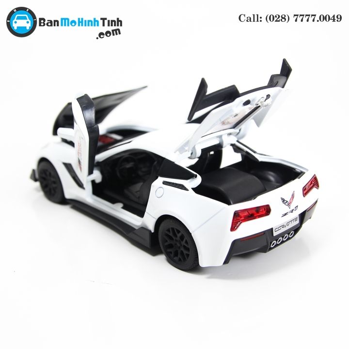 MÔ HÌNH CHELVOLET CORVETTE ZR1 WHITE 1:32 TYMODELS