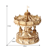 Mô hình gỗ lắp ráp 3D Merry Go Round (Vòng Xoay Ngựa Gỗ) (Wood Color) - Robotime TG404