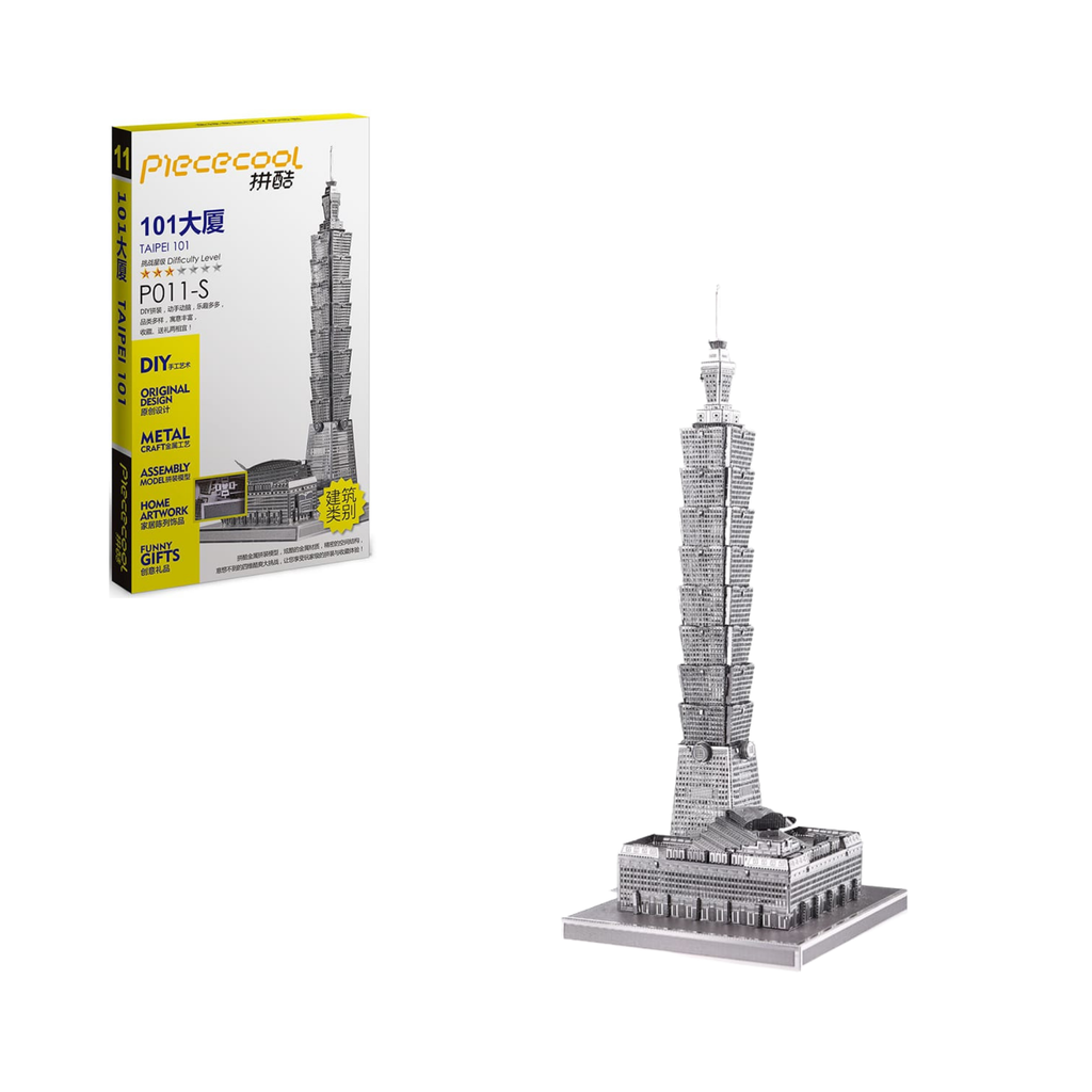 Mô hình kiến trúc thế giới Taipei 101 lắp ráp kim loại 3D – Piececool