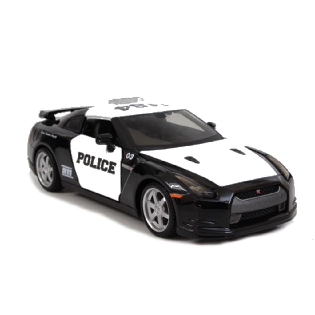  Mô hình xe Nissan GT-R R35 Police Black 1:24 Maisto 