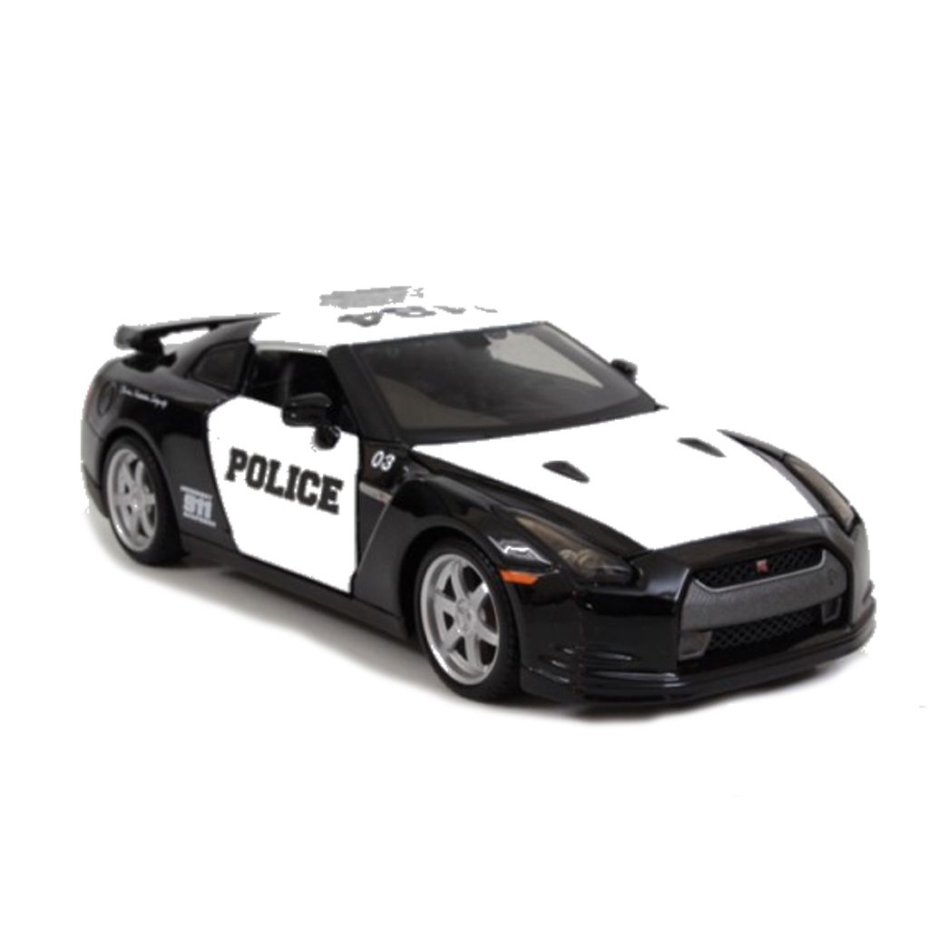 Mô hình xe ô tô Nissan GT-R (R35) Police Black 1:24 Maisto