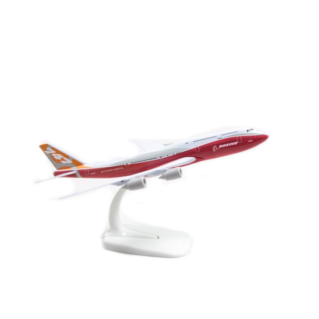 Mô hình máy bay Intercontinental Boeing B747 Orange 20cm Everfly V&G 76