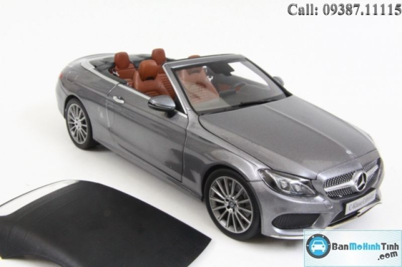 MÔ HÌNH MERCEDES-BENZ C-KLASSE CABRIOLET GREY 1:18 ISCALE