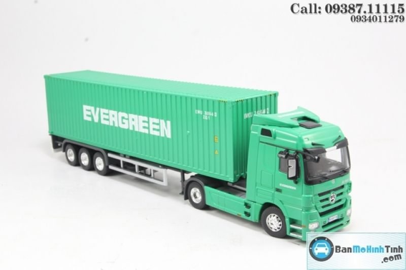 MÔ HÌNH MERCEDES-BENZ ACTROS - EVERGREEN CONTAINER 1:50 DEALER