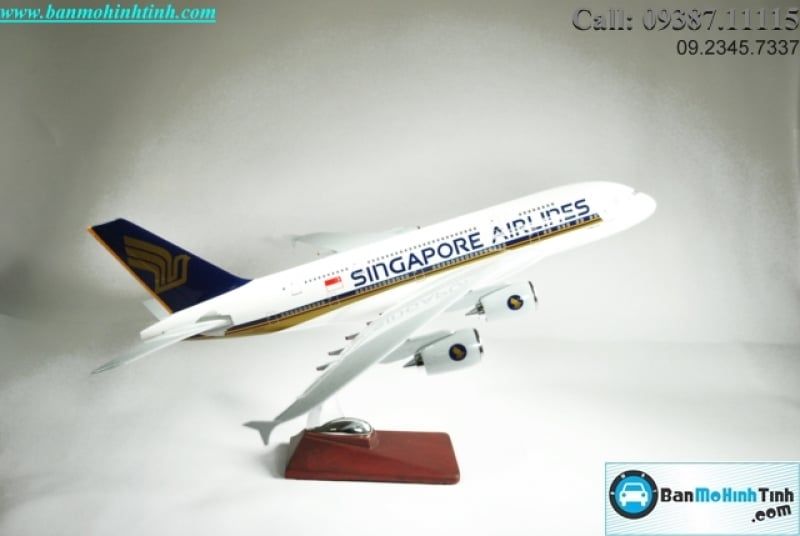 MÔ HÌNH MÁY BAY A380 SINGAPORE AIRLINE 47CM