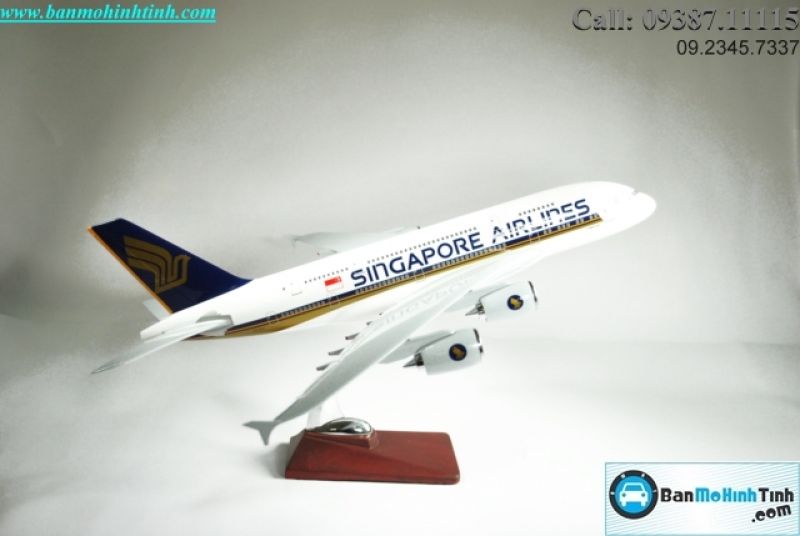 MÔ HÌNH MÁY BAY A380 SINGAPORE AIRLINE 47CM