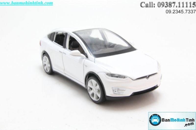 MÔ HÌNH TESLA MODEL X WHITE 1:32 PROSWON