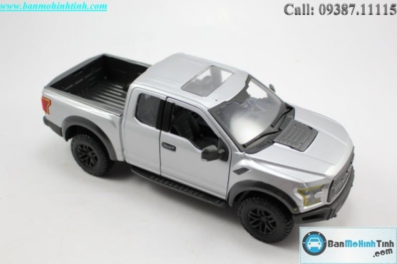 MÔ HÌNH FORD RAPTOR F150-SCALE 2017 SILVER 1:24 MAISTO