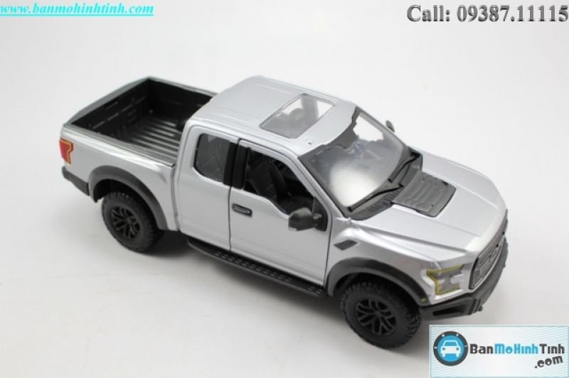 MÔ HÌNH FORD RAPTOR F150-SCALE 2017 SILVER 1:24 MAISTO