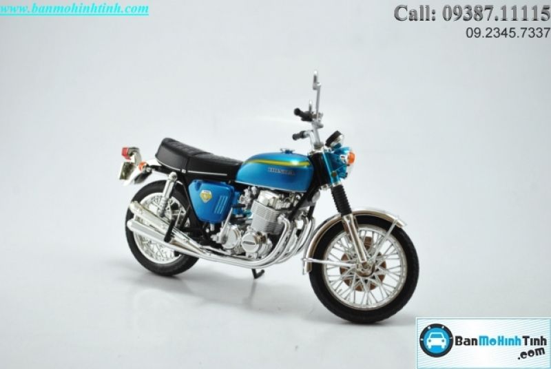  Mô hình xe mô tô  Honda Dream CB750FOUR Blue 1:12 Joycity 