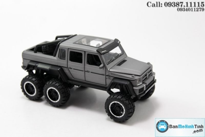 MÔ HÌNH MERCEDES BENZ G63 AMG 6X6 GREY 1:32 NEWAO ALLOY