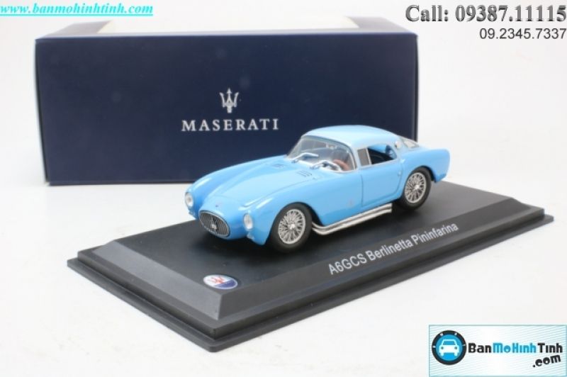 MÔ HÌNH MASERATI A6GCS BERLINETTA PININFARINA BLUE 1:43 DEALER